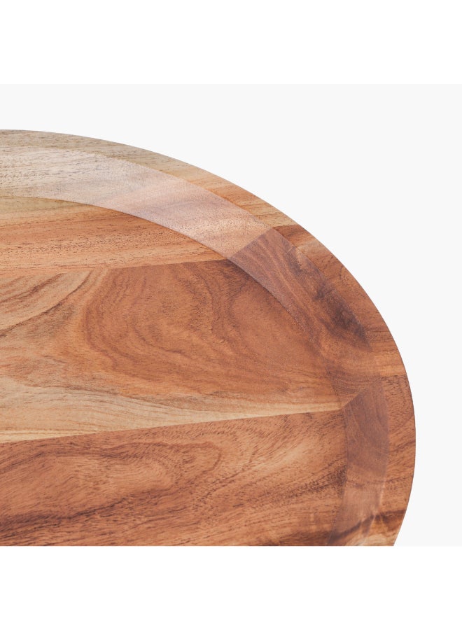Home Box Albero Round Wooden Tray - Natural Finish - Image 3
